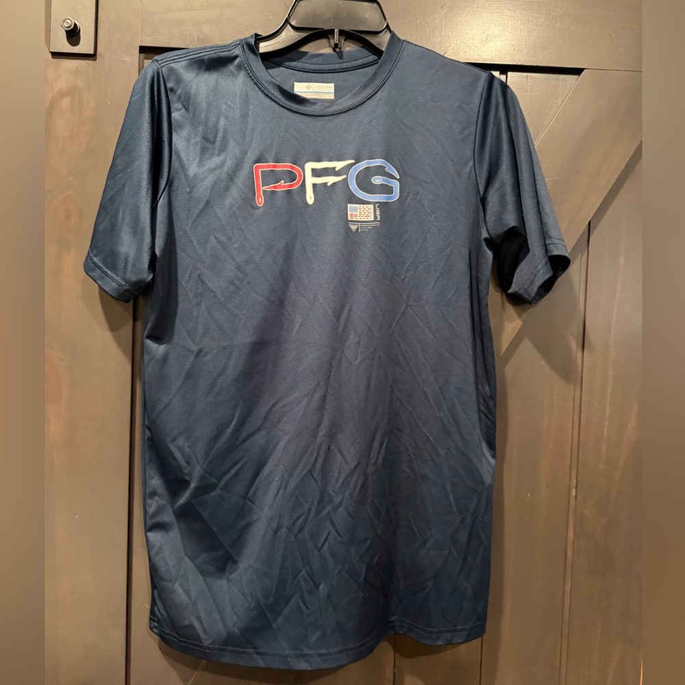 Columbia Boys Dark Blue PFG Tee